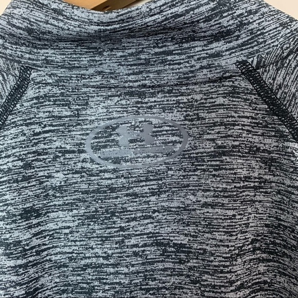 [Under Armour] Women's Heather Gray Quarter Zip Long Sleeve Loose Pullover Top - Picture 8 of 9